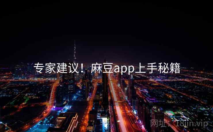 专家建议！麻豆app上手秘籍