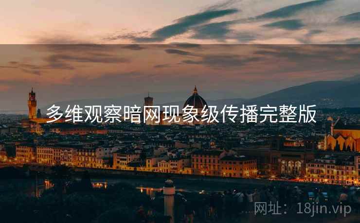 多维观察暗网现象级传播完整版