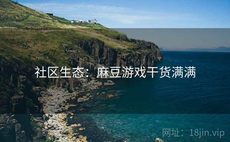 社区生态：麻豆游戏干货满满