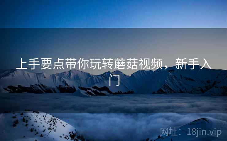 上手要点带你玩转蘑菇视频，新手入门