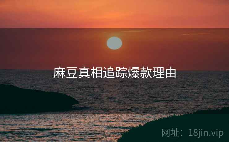 麻豆真相追踪爆款理由